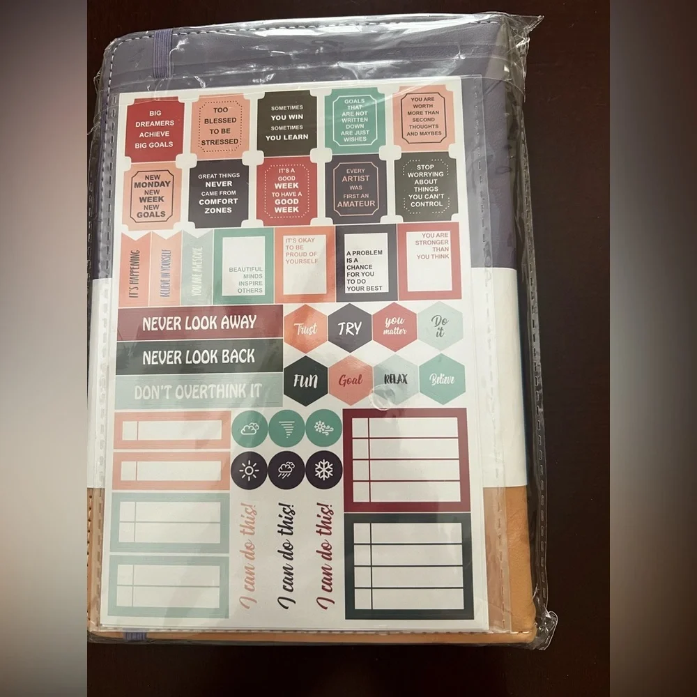 PLANNER 2026 DAILY/MONTHLY PLANNER PURPLE & TAN BRAND NEW FOUND ONE I LIKED MORE